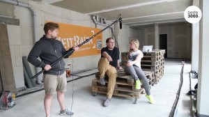 Dreharbeiten zum Beitrag über Co-Working in Braunschweig. Foto: beste3000.tv
