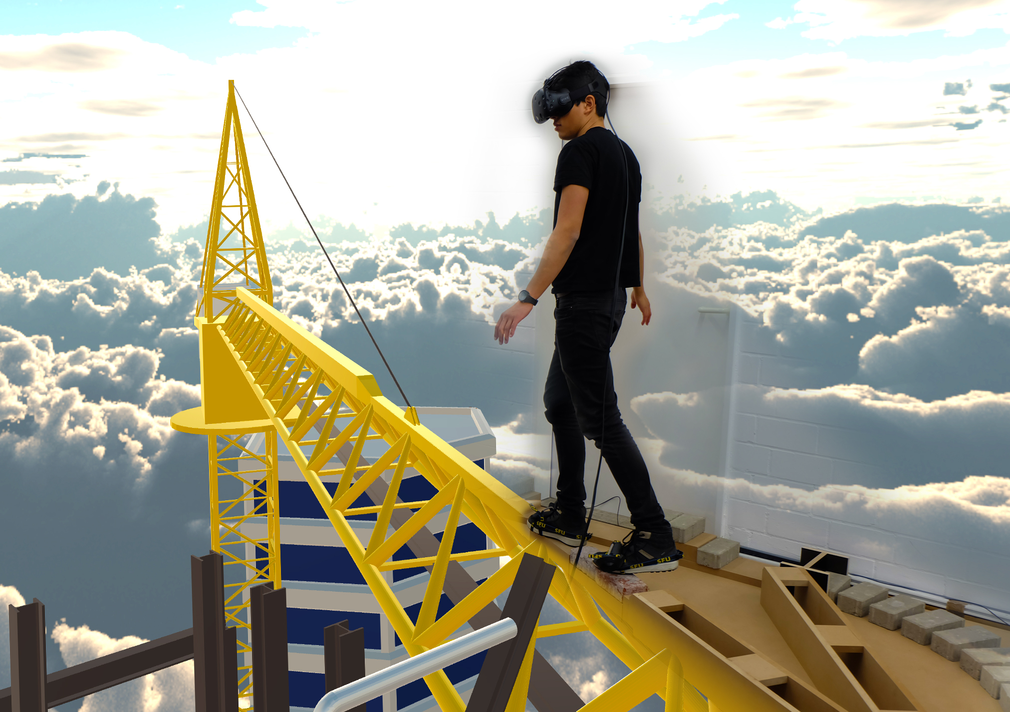 Walk atop a Skyskraper - a Virtual Reality experience. Foto: Matthias Hüttmann.